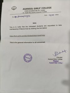 Call for membership (Nature Club)